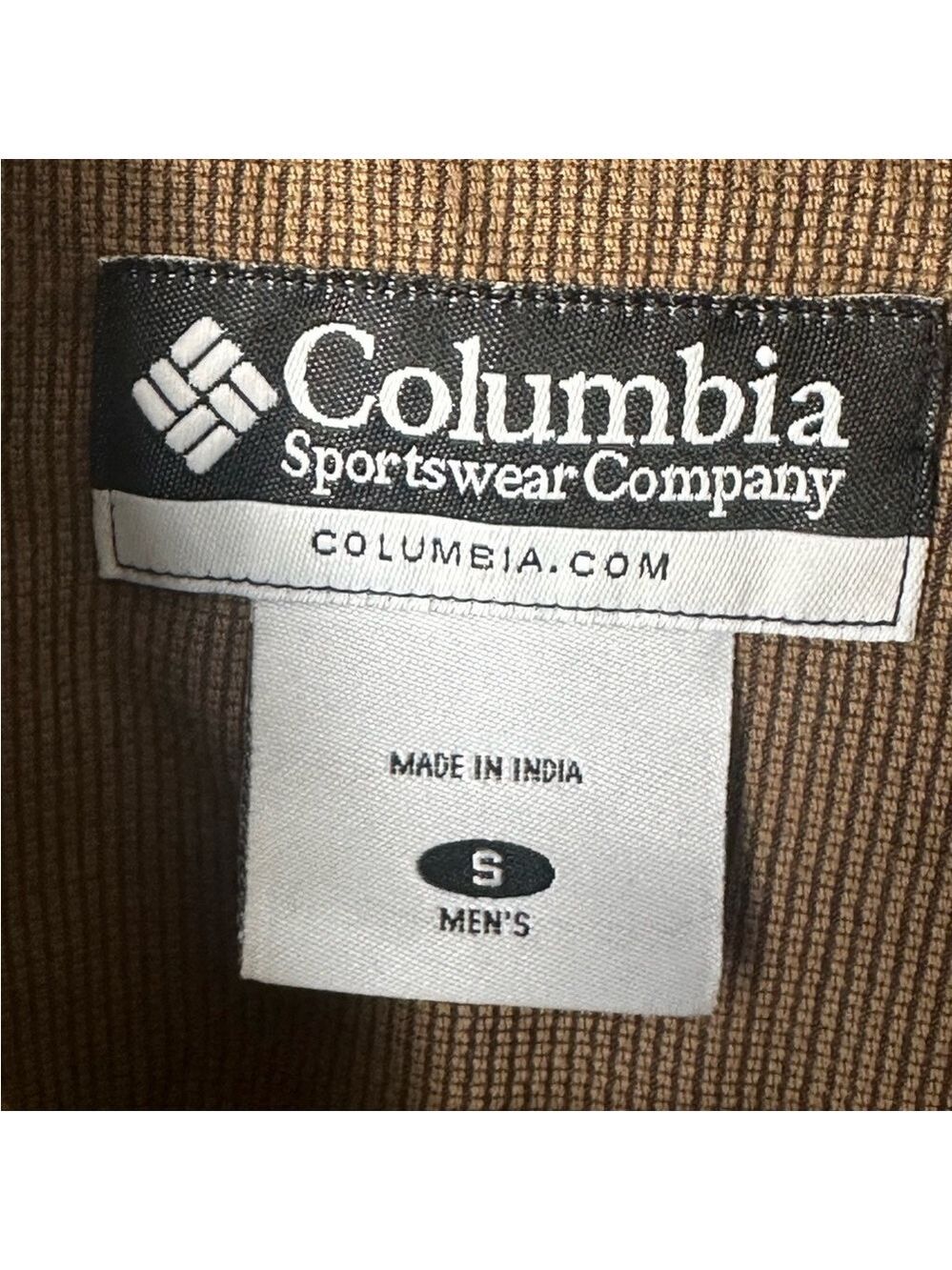 Columbia Men’s Button Down Brown Long Sleeve Shirt Size Small - Picture 3 of 4